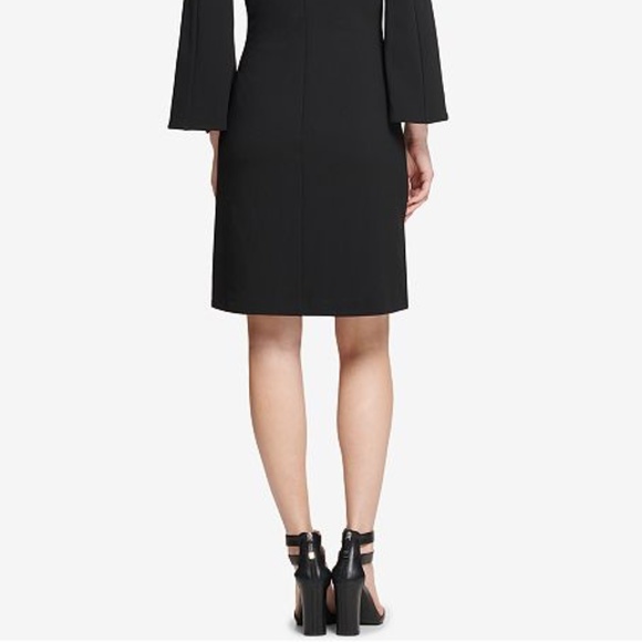 DKNY Embellished Bell-Sleeve A-Line Dress - Picture 5 of 5